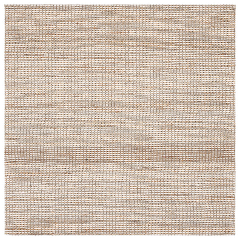 Atiyanna Handmade Tufted Natural/Ivory Area Rug, Square 6'