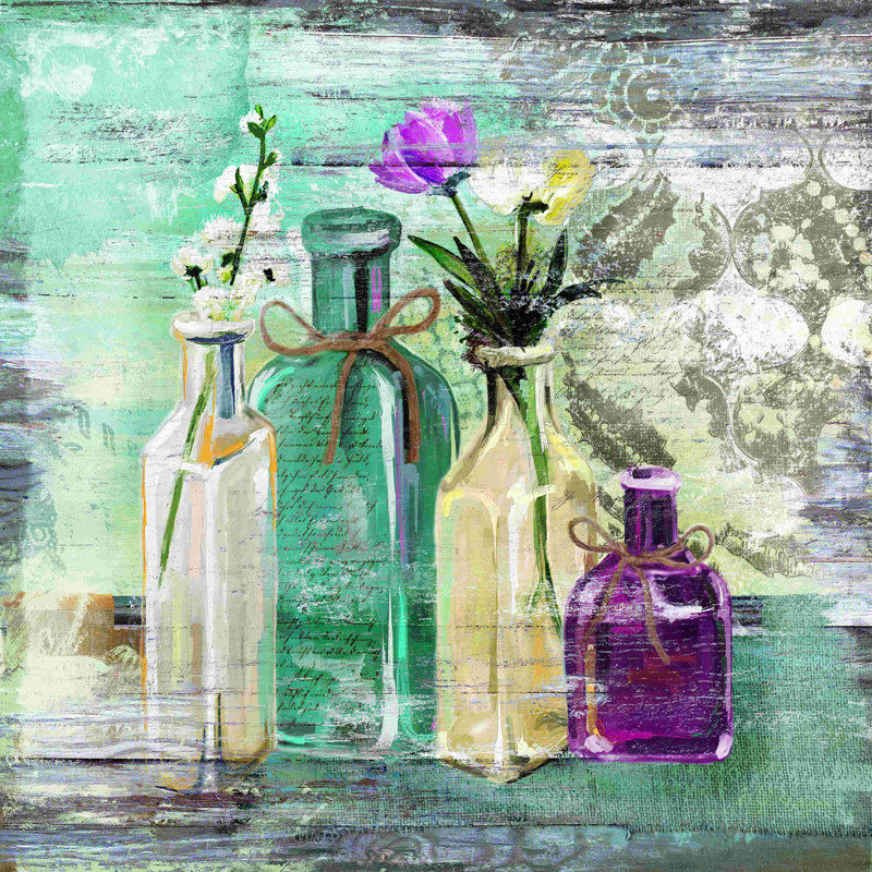 Abondance de pots - peinture sur toile tendue, H 12 po x l 12 po