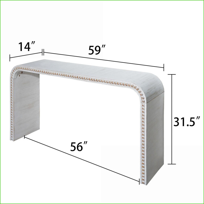 Table basse 59 po Washed White