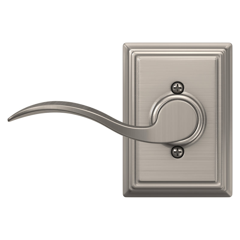 Poignée de porte de passage avec rosette Addison de Schlage, Nickel satiné