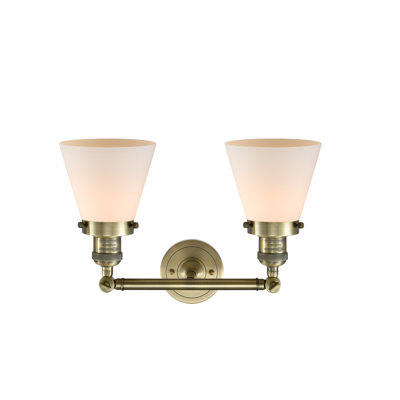 Éclairage de meuble-lavabo inclinable 2 lumières Cone