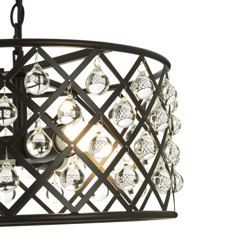 Stiles 3 - Light Black Drum Pendant