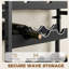 Multi-tiered, Wine Rack 5-Tier Freestanding Holder with 20-Bottle Capacity Black