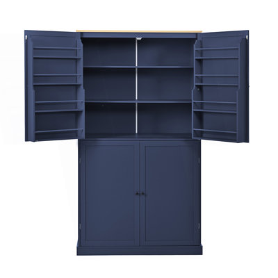 Grand garde-manger autoportant, grande armoire de rangement avec 2 tiroirs, armoire de salon