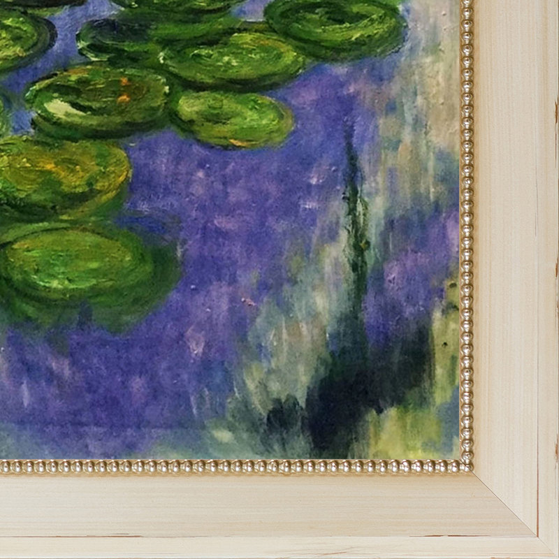 «Les Nymphéas» par Claude Monet - Reproduction d'art sur toile encadrée, H 28,5 po x l 24,5 po x P 2 po, Constantine