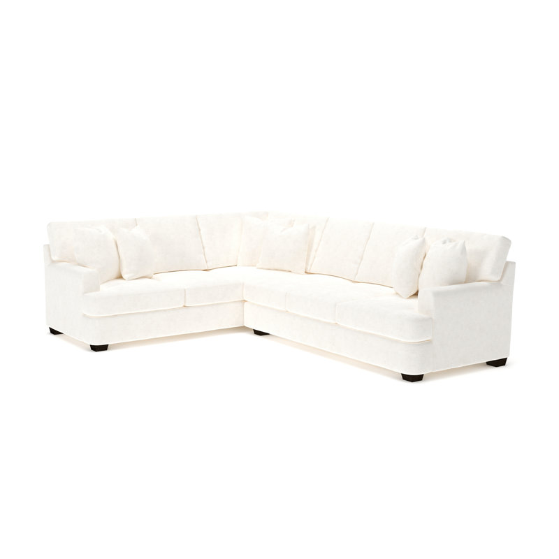 Emilio Upholstered Sectional, Bevin Natural Linen Blend, Left Hand Facing