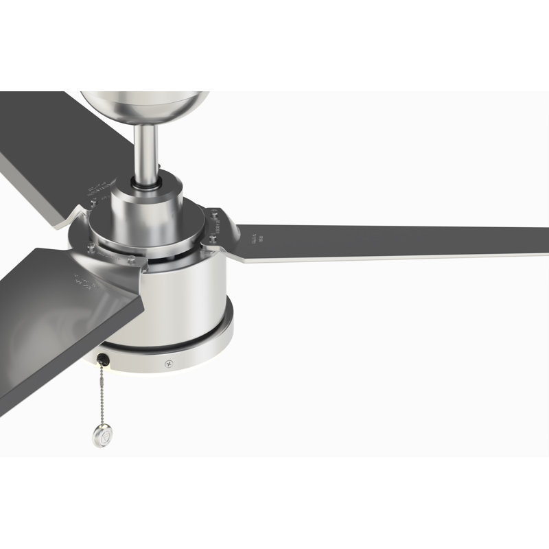 Ventilateur de plafond intérieur / extérieur PC / DC 52 pouces, Argent argent