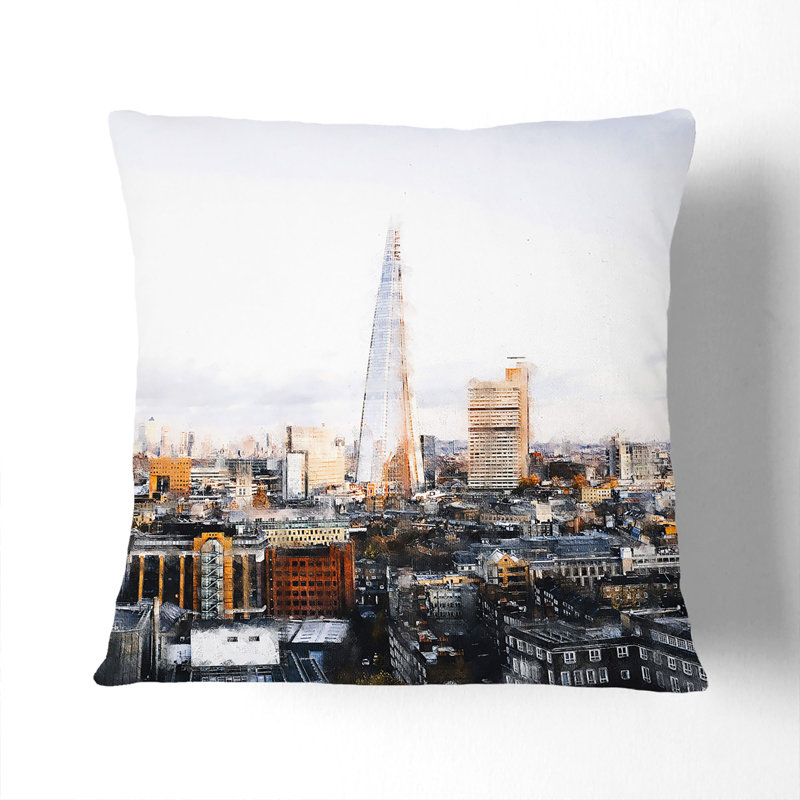 Square Cushion, 40cm H x 40cm W x 15cm D, White