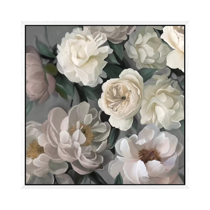 Garden Glory by Carol Robinson - Print on Canvas, 93.98 cm H x 93.98 cm W, White Framed