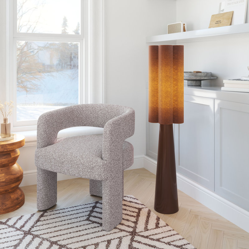 Lampe sur pied violette brune