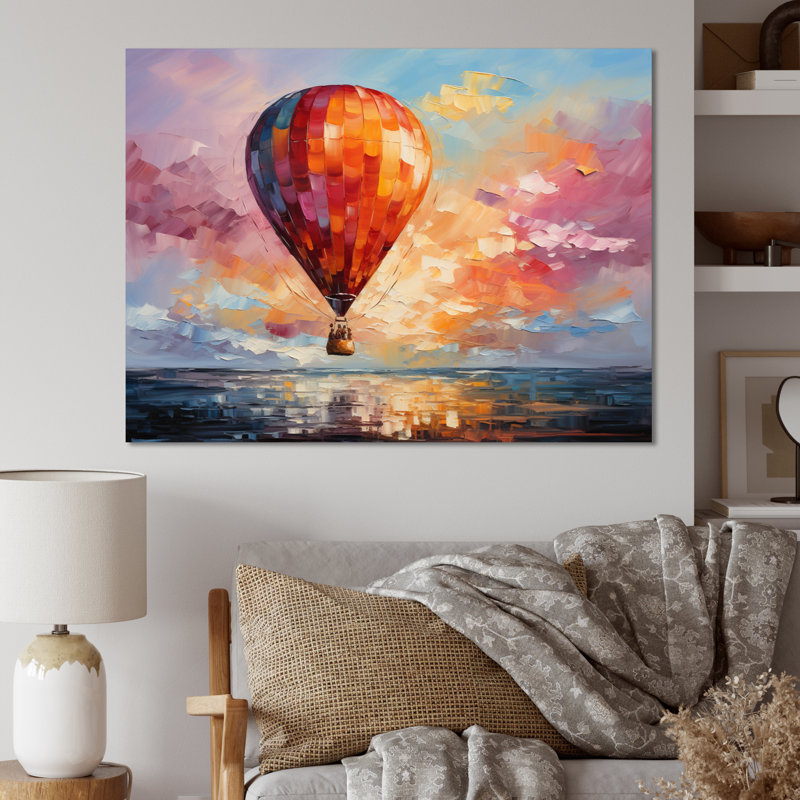 «Colorful Airballoon Views I», reproduction sur toile, Toile tendue, H 34 po x l 44 po x P 1,5 po