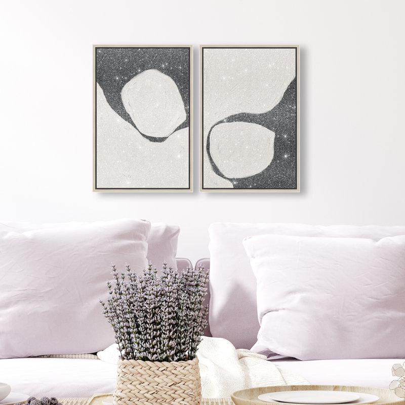 Neutral Balance Set Set by Oliver Gal, 11"H x 16"W, Silver Floater Frame