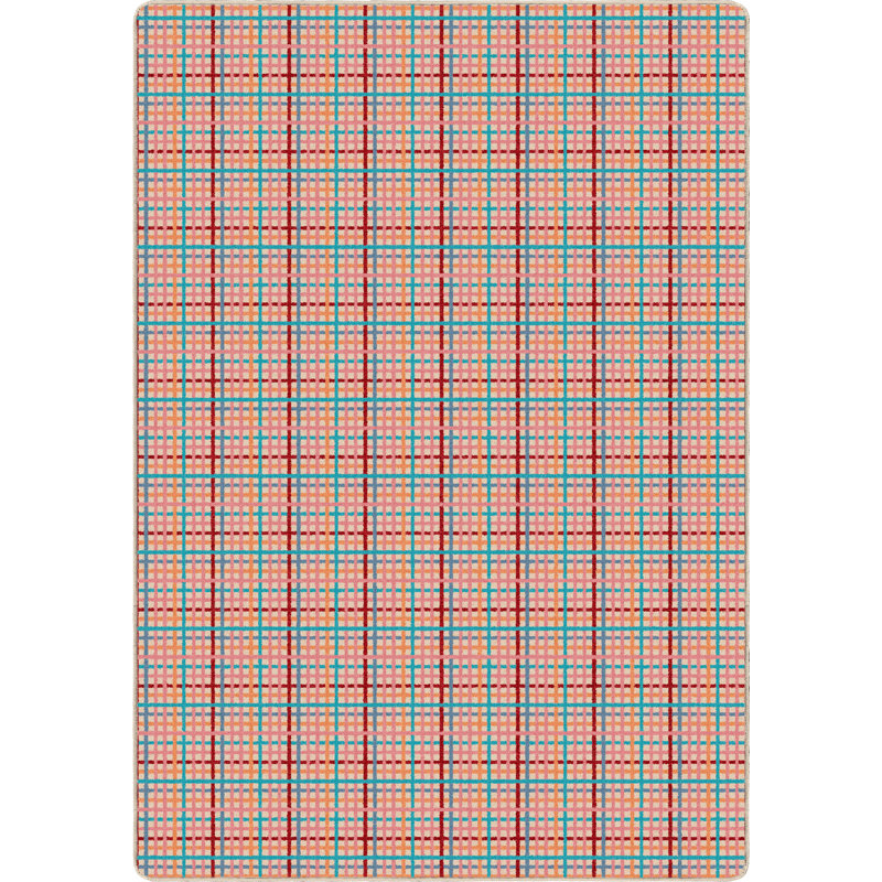 Tissu écossais «Happy Holiday», 5'4"x7'8" Rectangle