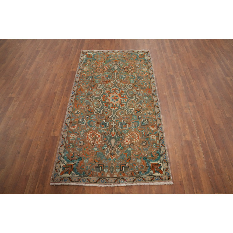 Tapis traditionnel rétro en laine médaillon 3 x 6