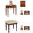 Solid Wood Makeup Vanity Table Set-1152623650