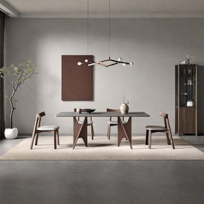Creative simple sintered stone dining table set