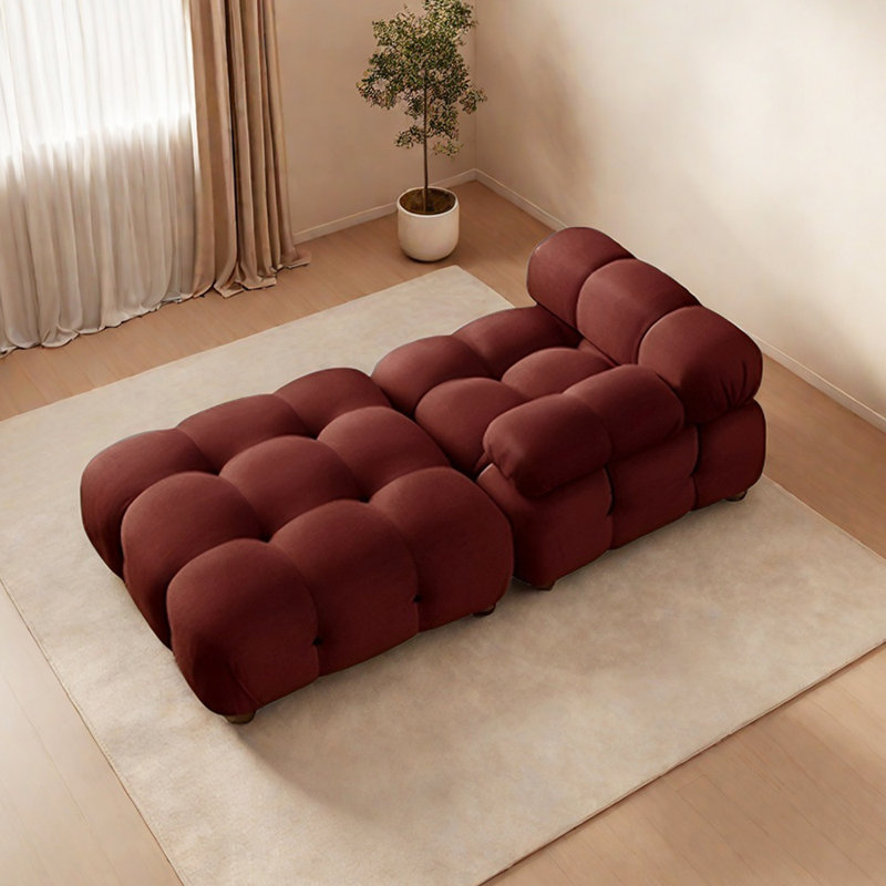 Méridienne à dossier réglable Living Room, Orienté à gauche (vu de face), Rouge profond
