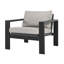 Chaises de patio en aluminium et rotin Caputo avec coussins gris clair