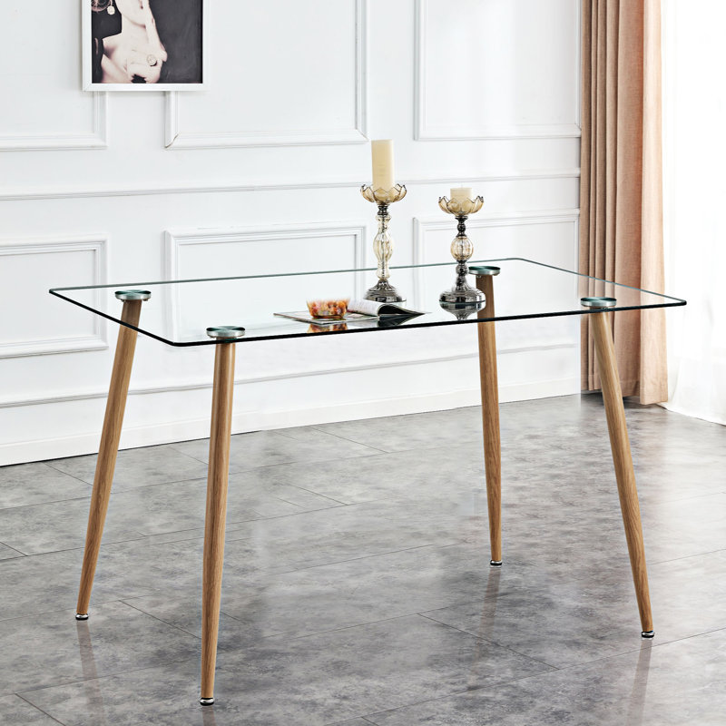 Table de salle à manger Carleen, L 29,52 po x L 47,24 po, Brun