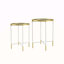 Ensemble de 2 tables d'appoint à miroir