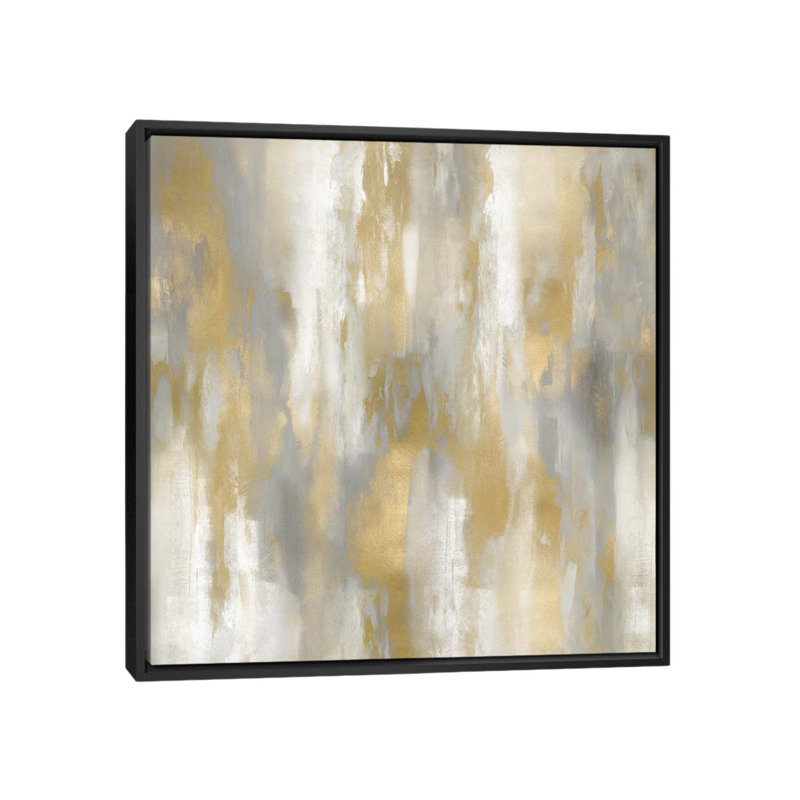 «Apex Gold II», reproduction sur toile, H 26 po x l 26 po x P 1,5 po, Toile avec cadre noir, Pas de tapis