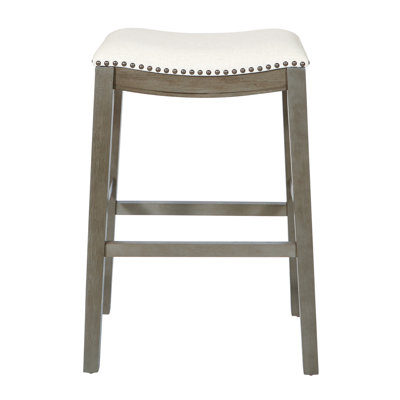 Clewiston Upholstered Cotton Blend Counter Stool