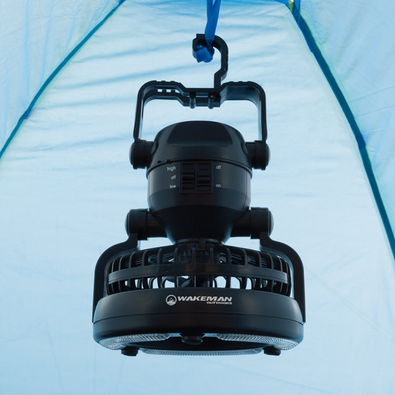 Portable 2 in 1 LED Camping Lantern with Fan by Wakeman
