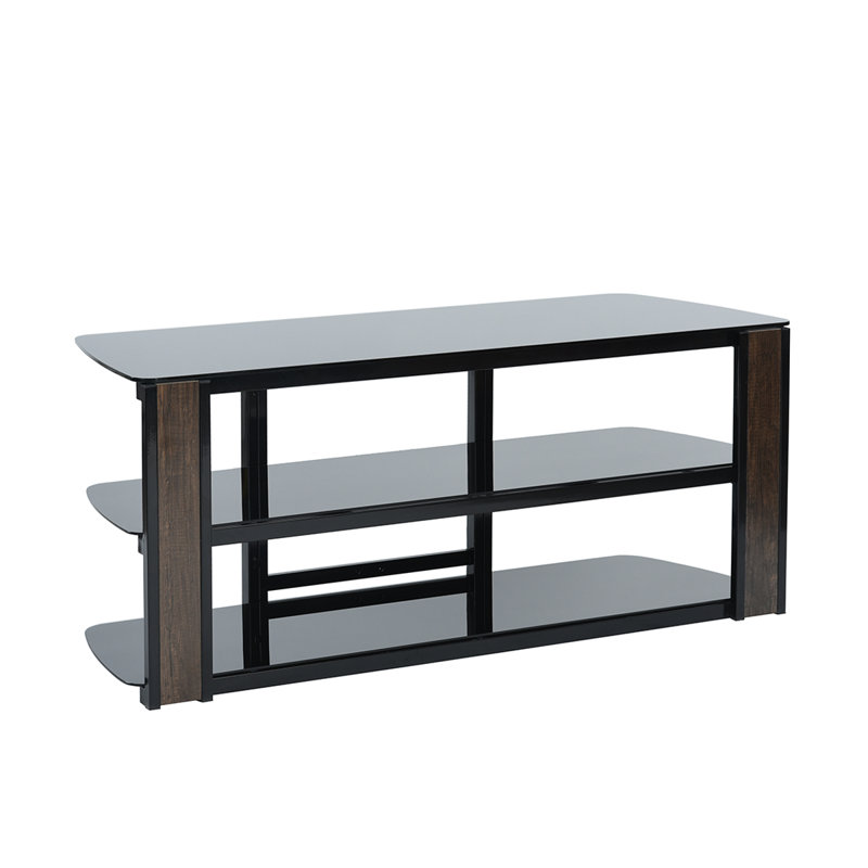 Restrepo Unfinished TV Stand for TVs up to 58", Black/Brown, 106.7cm W