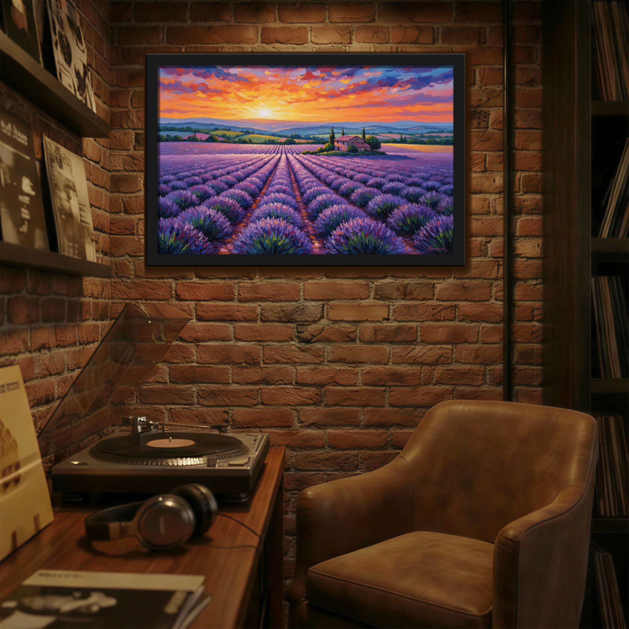 Winston Porter Landscape & Nature Lavender Field Sunset Landscape Art ...