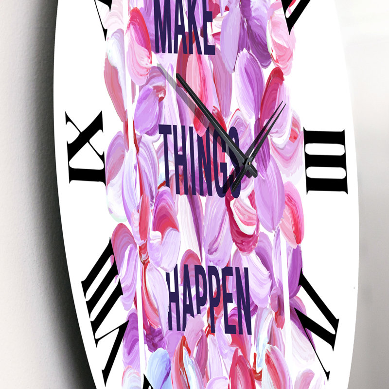 Make Make Happen - Horloge murale traditionnelle, Très petit