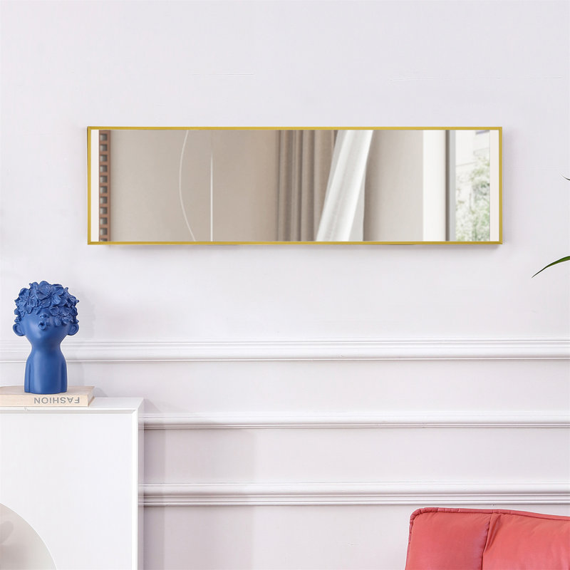 Miroir Adamariz, Doré, 63 po x 20 po, Métal métal