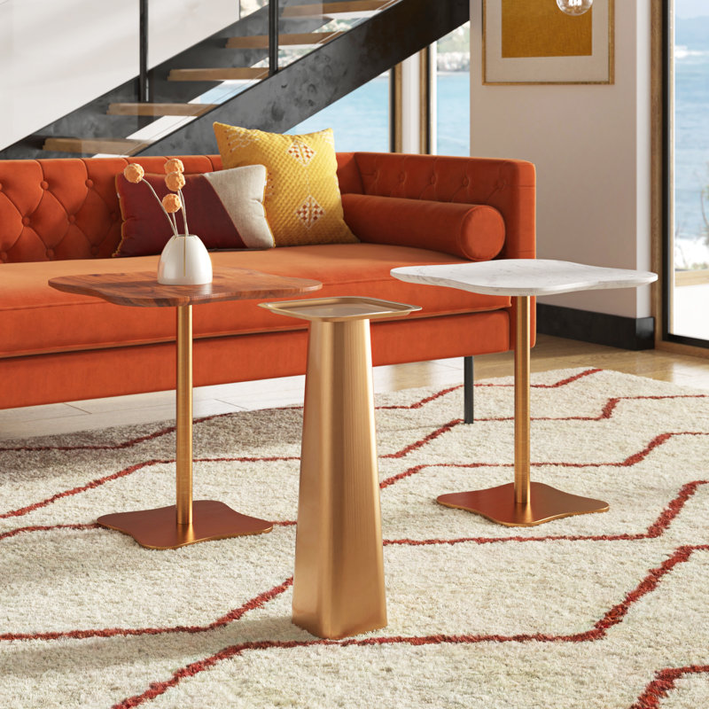 Solid Wood Top End Table