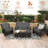 Aighan 6 - Person Patio Conversation Set with Cushions-1662675088
