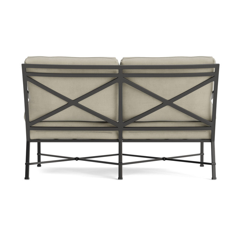 Venetian Outdoor 2 - Seat Loveseat, Fusion Natural, Textured Pewter