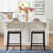 Bartonville Counter & Bar Solid Wood Backless Stool with Upholstered Seat-14840104-18674099