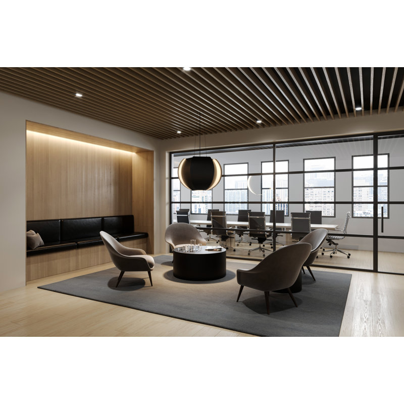 Veris 1 - Light LED Pendant, 2700K, 8.75" H x 12.75" W x 12.75" D, Matte Black/Matte White