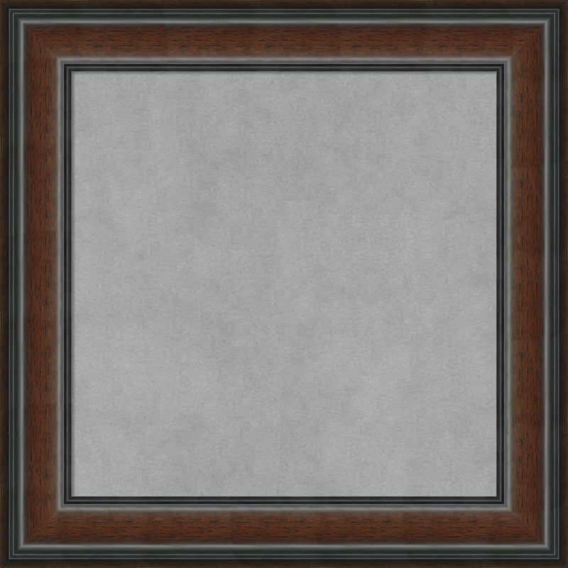 Tableau d'organisation magnétique encadré noyer de Chypre, H 21 po x l 21 po