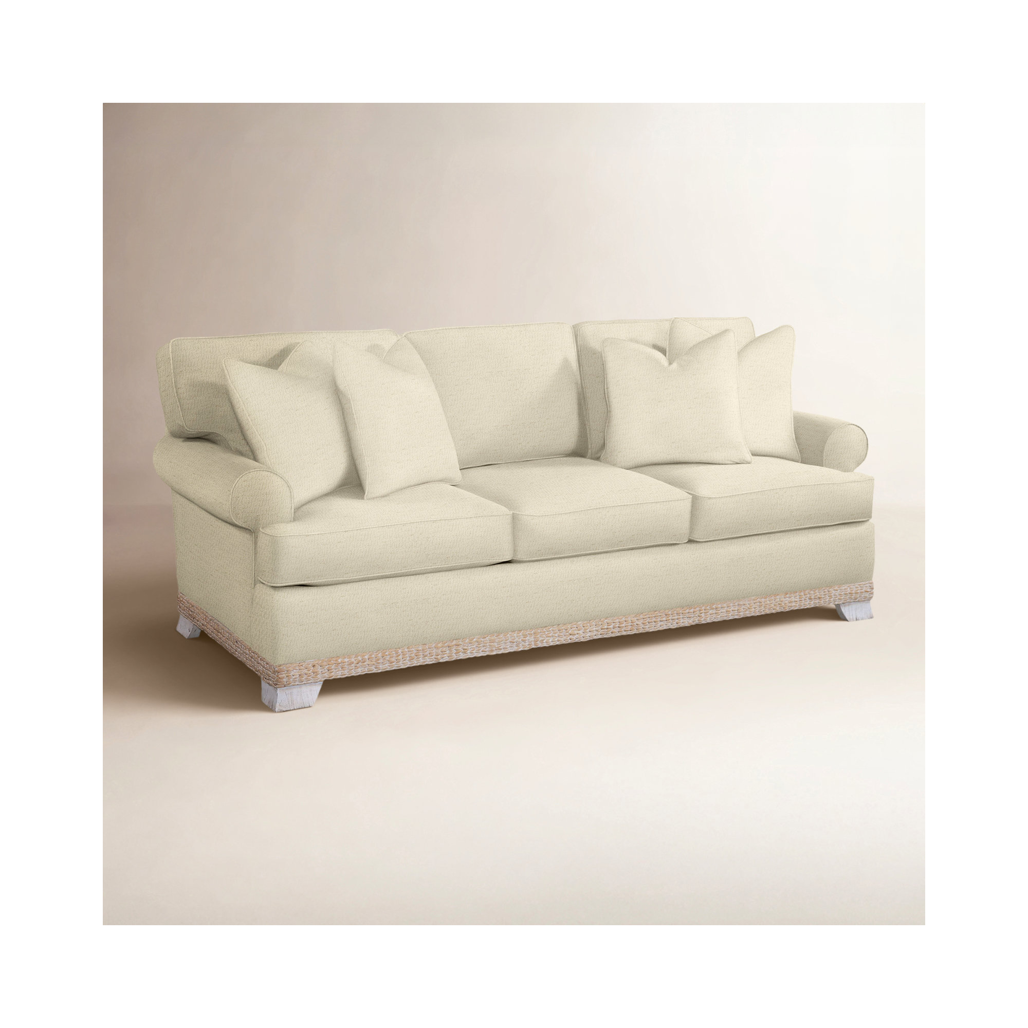 Fairwind 90'' Upholstered Sofa, Ivory Crypton Performance; 0886-91