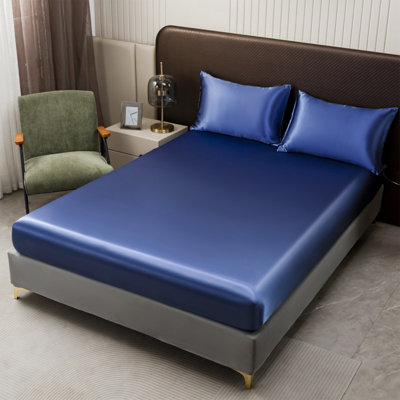 Ensemble de draps en polyester Doux uni mat Satin Hotel