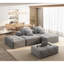 Modern Oversized Modular Sectional Sofa with Ottoman,Sparkling Chenille Fabric Soft Cushion Sofa-1427979542