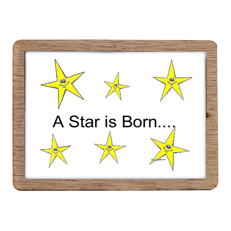 Magnet en bois personnalisé avec étoiles - excellent cadeau!, Oui