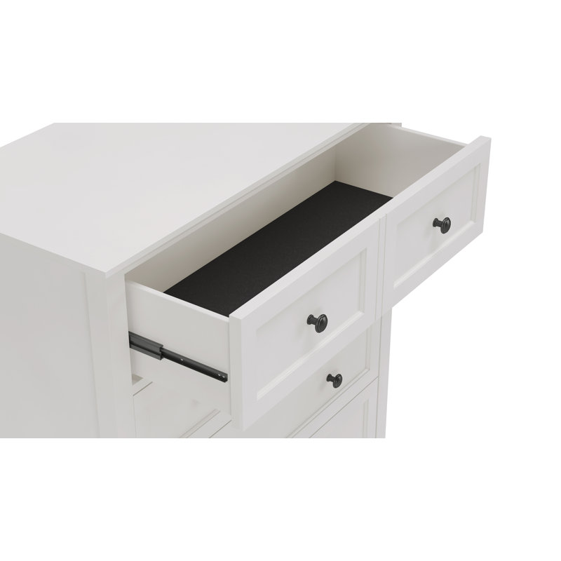 101.6 cm W Chest of 5 Drawers, White