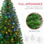 Arbre de Noël artificiel haut 6 pi avec 584 branches, 212 lumières DEL blanc chaud ou coloré, ouverture automatique-155184769