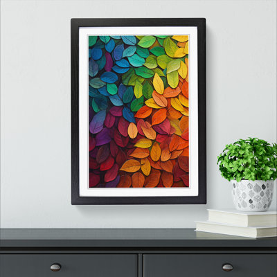 Leaf Colour Field - Single Picture Frame Print on Wood
