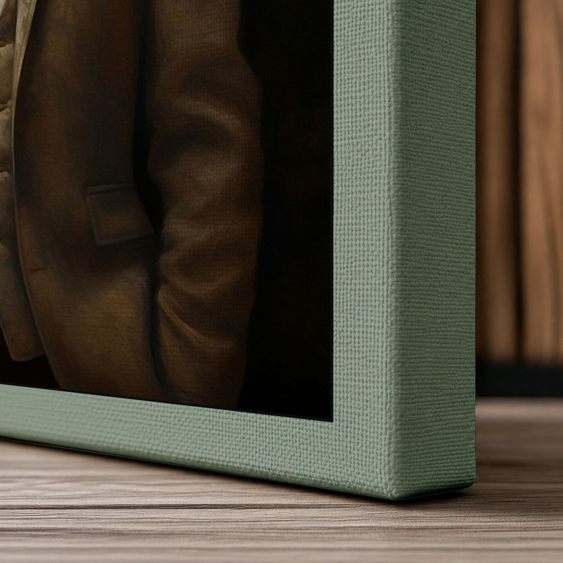 Dressed Fox Modern - Print, 24x16 - 61.0 x 40.6 cm, Sage Border
