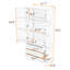 Grand garde-manger autoportant avec tablette réglable, tiroirs de rangement et support anti-basculement-357091132