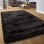 Tapis à poils longs gris anthracite Laurene-227917505