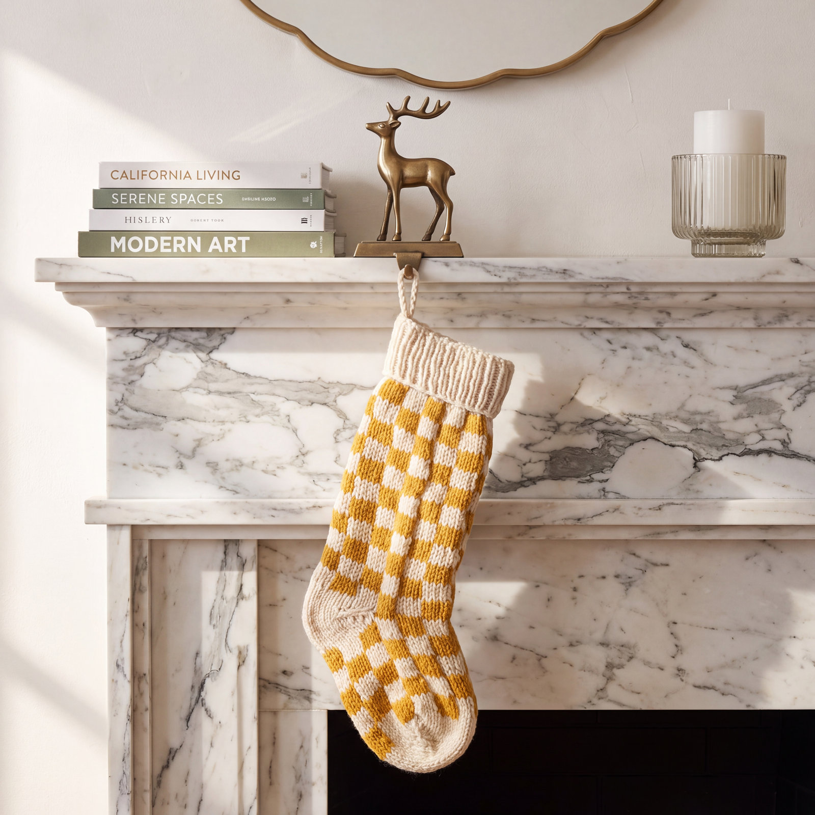 Knit Stocking, Gold