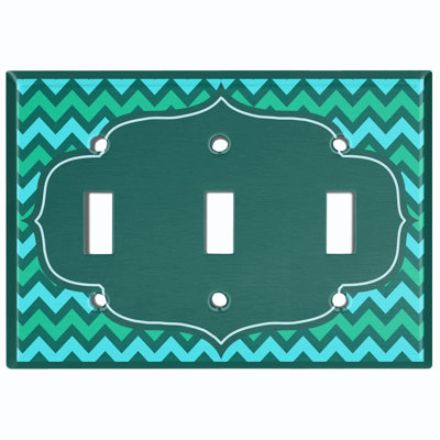 Patterned 3 - Gang Toggle Light Switch Standard Wall Plate