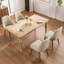 Padded Dining Chair with Wooden Legs Comfortable Upholstered Side Chair with Backrest & Sturdy Construction Modern Kitchen Chair for Dining Room, Living Room, Kitchen-1315114870